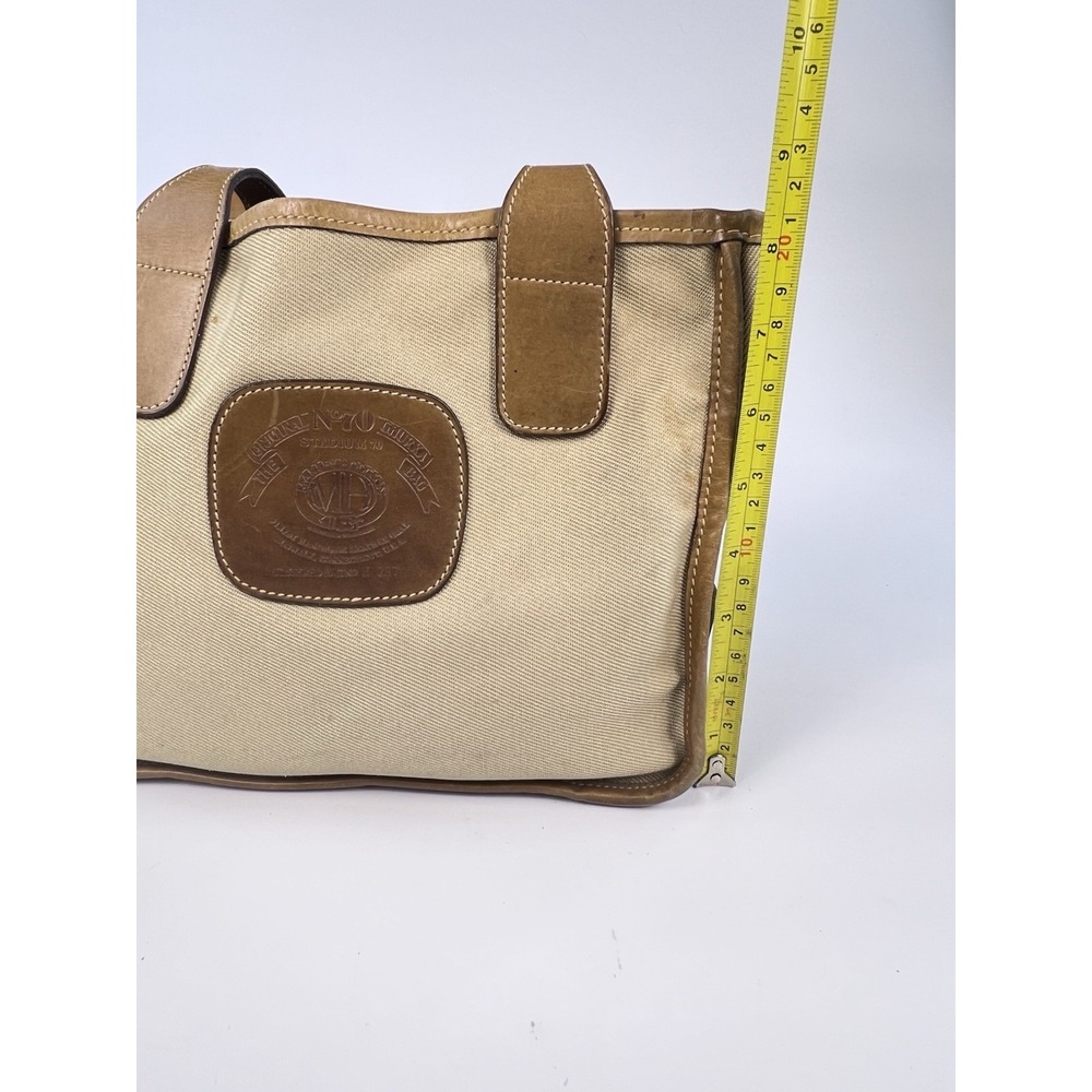 Vintage Ghurka Marley Hodgson No 70 Chukka Stadium Tote Bag Khaki Canvas Leather - Picture 11 of 12